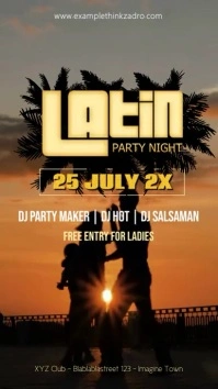 Latin Party Night Salsa Party Event Latin Instagram Story template