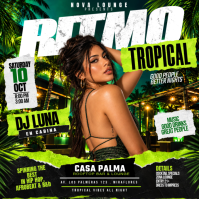 黑色 Tropical Nightclub Event Iphosti le-Instagram Template