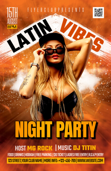 Latin Vibes Party 小报 template