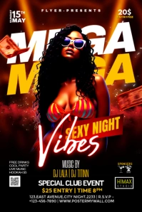 Latin Vibes Party template Poster