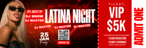 Latina Night VIP Ticket Header ng Email template