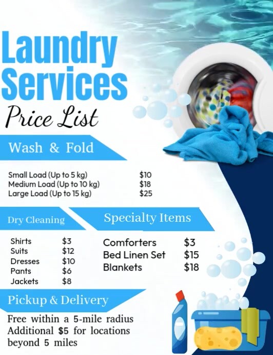 Copy of Laudry Price List Flyer | PosterMyWall