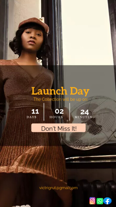 Launch Day(Grand Opening) Digitalt display (9:16) template