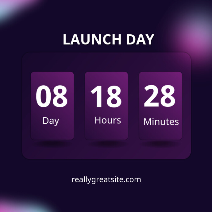 Launch day countdown Instagram Post template