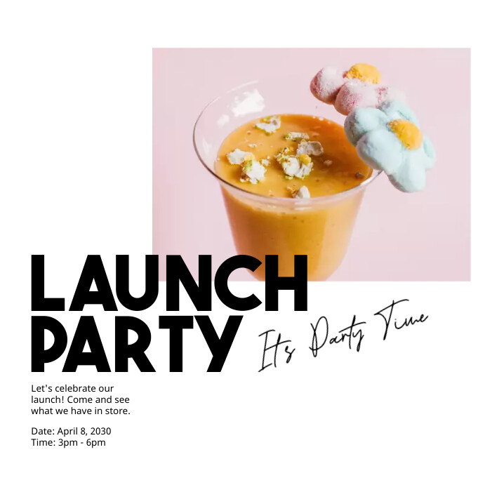 Launch Party Instagram Post Instagram-Beitrag template