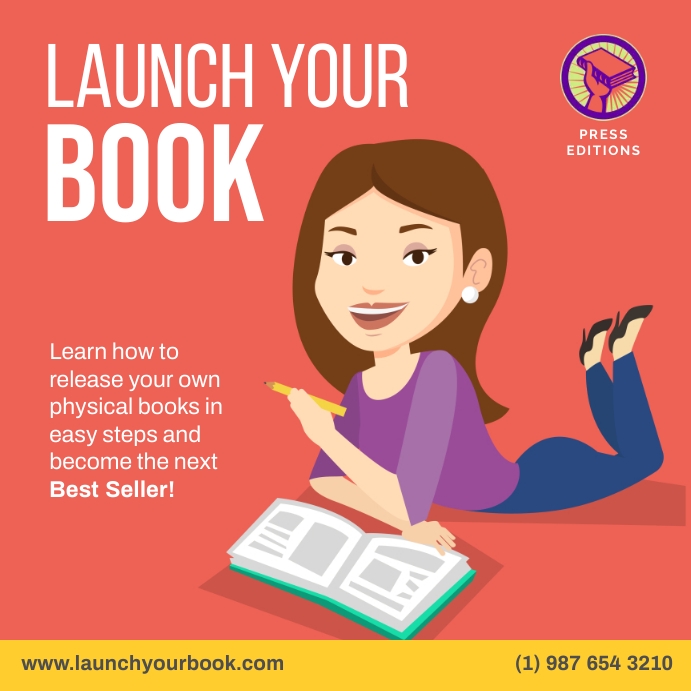 Launch your Book course advertising Template | PosterMyWall