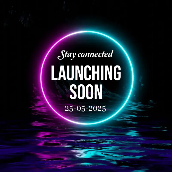 Launching soon Template PosterMyWall