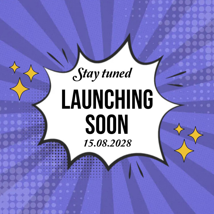 Launching soon Template PosterMyWall
