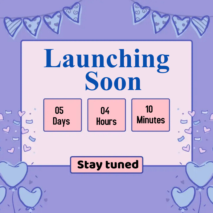 Launching soon Template PosterMyWall