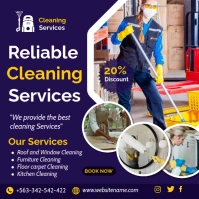 laundry and cleaning services poster template