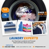 laundry and dry cleaning Instagram Post template