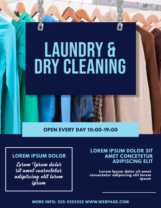 Laundry and Dry Cleaning Service Flyer Design Template PosterMyWall
