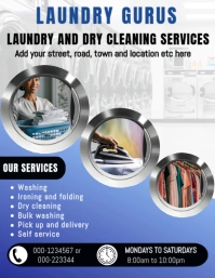 Laundry and dry cleaning services template Volante (Carta US)