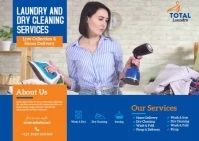 Laundry and Dry Cleaning Services Video Ads with Free Home Delivery Открытка template