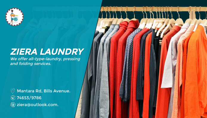 LAUNDRY BUSINESS CARD (1) Template | PosterMyWall laundry-business-card-1-template-postermywall