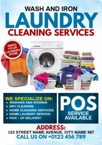 Laundry Cleaning Services A4 template