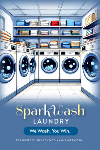 Laundry Poster template