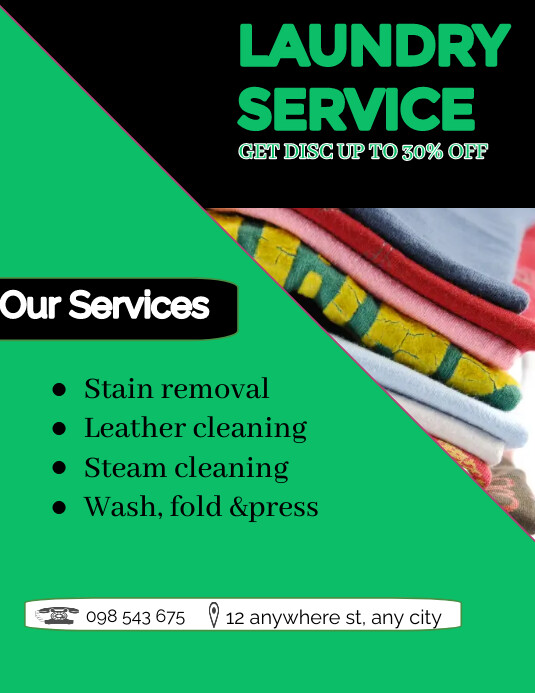 Laundry design template Flyer (US Letter)