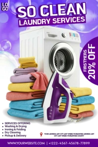 Laundry Poster template