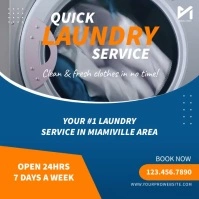Laundry Dry Cleaners Video Ad Cuadrado (1:1) template