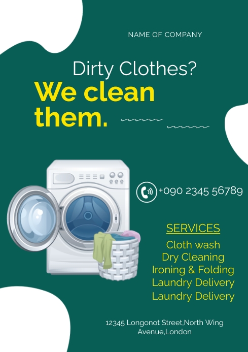 LAUNDRY FLYER A4 template