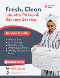 Laundry Pickup & Delivery Services Flyer Template