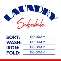 Laundry schedule template Instagram Post
