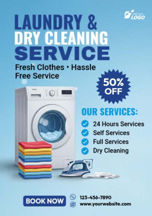Laundry Service A2 template