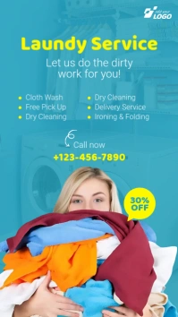 Laundry Service Ad Instagram-verhaal template