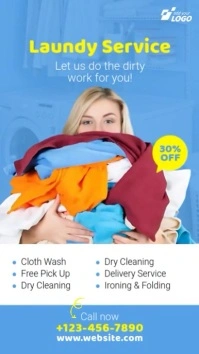 Laundry Service Ad Instagram-verhaal template