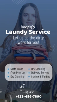 Laundry Service Ad Template Instagram Story