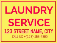 Laundry Service Available Yard Sign Cartello da esterno template