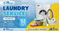 Laundry Service Banner Imagen Compartida en Facebook template