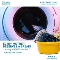 laundry service Publicación de Instagram template