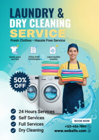Laundry Service A4 template