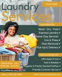 Laundry Service Instagram Portrait template