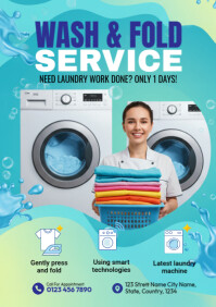 laundry service A4 template