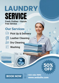 Laundry Service A4 template
