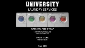 LAUNDRY SERVICE Digitalt display (16:9) template