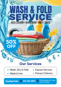 laundry service A4 template