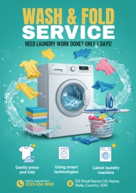 Laundry Service A4 template