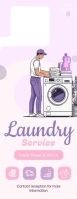 Laundry service door hanger template