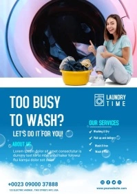 laundry services A4 template