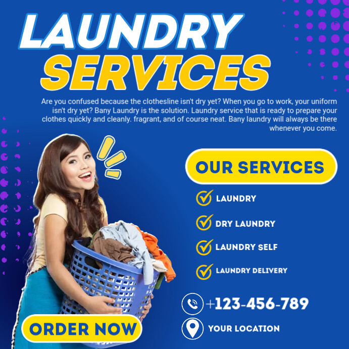 Modèle LAUNDRY SERVICES PosterMyWall