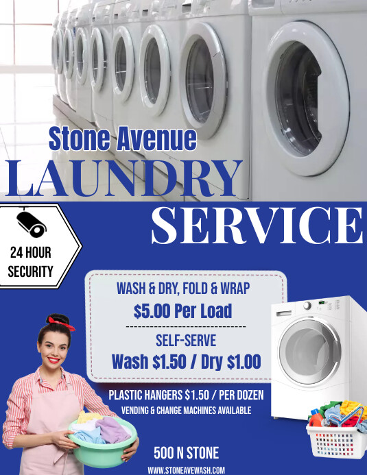 LAUNDRY SERVICES Template PosterMyWall
