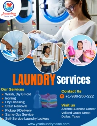 Laundry Services Flyer Ad Pamflet (Letter AS) template