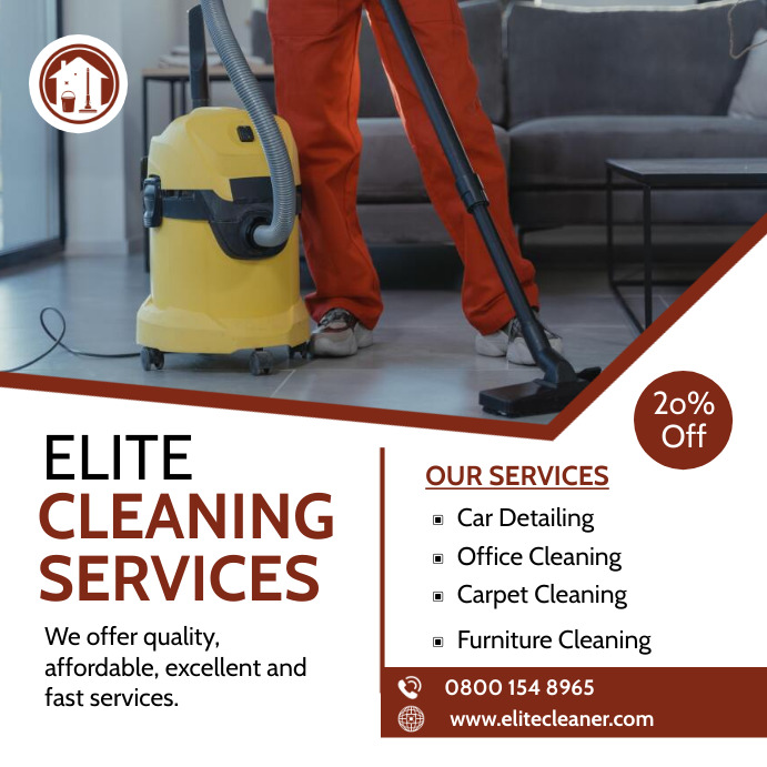 Laundry Services flyer Instagram Post template