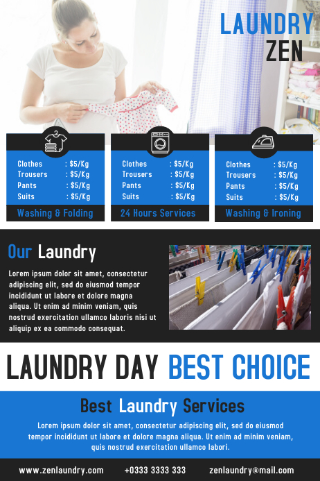 Laundry Flyers Templates