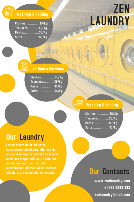 Laundry Flyers Templates