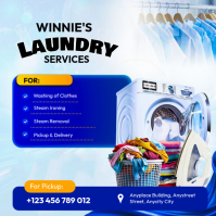 Laundry services poster template